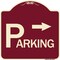 Signmission Parking with Arrow Pointing Right Heavy-Gauge Aluminum Architectural Sign, 18" x 18", BU-1818-24518 A-DES-BU-1818-24518 - alternate 1